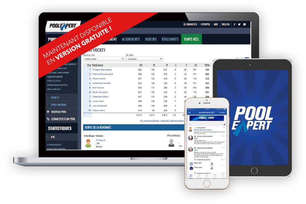 L'exprience ultime en gestion de pools de hockey